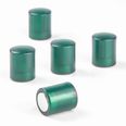 Magneti per lavagna cilindrici  tiene ca. 3.9 kg, magneti al neodimio con cappuccio in plastica, Ø 14 mm, verde trasparenti