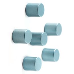 Magneti decorativi 'Bolt' tiene ca. 200 g, ø 7 mm, set da 6, blu argento