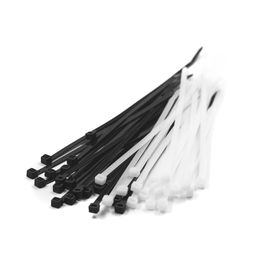 Plastic cable ties 200 x 5.00 mm locking head, set of 20, in different colours