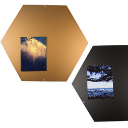MB-12/black, Magnettafel wabenförmig, aus Stahlblech, 44 x 38 cm, Schwarz