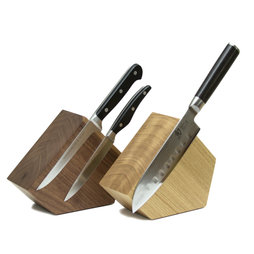 M-KNIFEB-002, Messerblock magnetisch Pentagon, aus Holz, für Messer bis 900 g