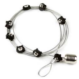 FL-08, Fotokoord Kitty Cat 1${dec}5 m, met ophanglus en stalen gewicht, incl. 8 kattenmagneten