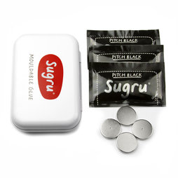 SUG-MK, Sugru-magneet-kit, vormbare kleefmassa, met 4 schijfmagneten neodymium, in praktisch metalen blikje