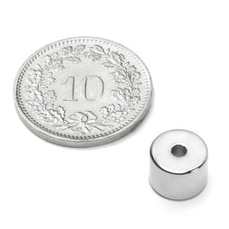 R-08-02-06-N, Ringmagnet Ø 8/2 mm, Höhe 6 mm, Neodym, N50, vernickelt