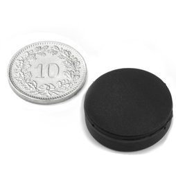 S-20-05-R, Scheibenmagnet Ø 22 mm, Höhe 6.4 mm, Neodym, N42, gummiert