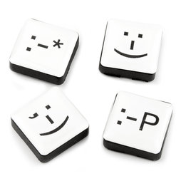 LIV-88, Emoticons, Dekomagnete quadratisch, 4er-Set