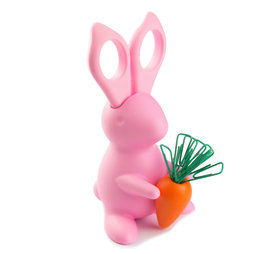 M-66/pink, Desk Bunny Scherenhalter, mit Schere & Büroklammerndepot, rosa