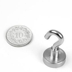 FTN-16, Hakenmagnet, Ø 16 mm, Gewinde M4, Haftkraft ca. 8 kg