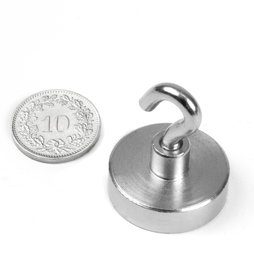 FTN-25, Magneethaak, Ø 25 mm, Schroef-draad M4, houdkracht ca. 18 kg