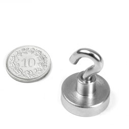 FTN-20, Hakenmagnet, Ø 20 mm, Gewinde M4, Haftkraft ca. 13 kg