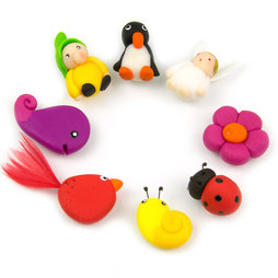 LIV-41, Handmade Magnete, Unikate aus Fimo im 4er-Set