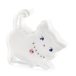 LIV-91, Diamond Cat, koelkastmagneet kat, met Swarovski-kristallen