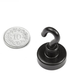 Hakenmagnet schwarz