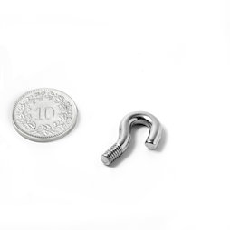STH-5.5, Crochets 5.5 mm de diamètre intérieur, Acier, nickelé, pas de vis M4