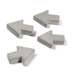 LIV-97/concrete1, Concrete magnets, arrows, set of 4
