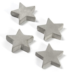LIV-97/concrete2, Beton-Magnete, Sterne, 4er-Set