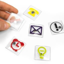 SALE-110, Büro-Icons, quadratisch, 6er Set