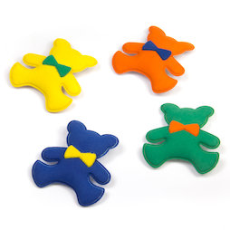 SALE-107, Teddy-Magnete, aus Kunststoff, samtig, 4er-Set