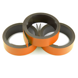 MT-20/orange, Oranges Magnetband 20 mm, zum selber Beschriften und Zuschneiden, Rollen à 1 m