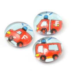 LIV-118/fire, Rettungsfahrzeuge, handgemachte Kühlschrankmagnete, 3er-Set, Feuerwehr