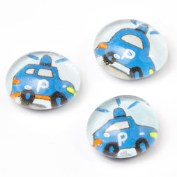 LIV-118/police, Rettungsfahrzeuge, handgemachte Kühlschrankmagnete, 3er-Set, Polizei