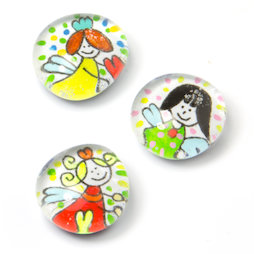 LIV-119/angel, Glücksbringer, handgemachte Kühlschrankmagnete, 3er-Set, Engel