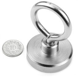 OTN-40, Topfmagnet mit Öse, Ø 40 mm, Gewinde M6