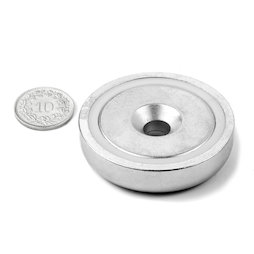 Topfmagnet mit Senkbohrung