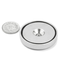 CSN-40, Topfmagnet mit Senkbohrung, Ø 40 mm, Haftkraft ca. 52 kg