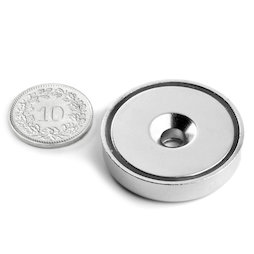 CSN-32, Topfmagnet mit Senkbohrung, Ø 32 mm, Haftkraft ca. 30 kg
