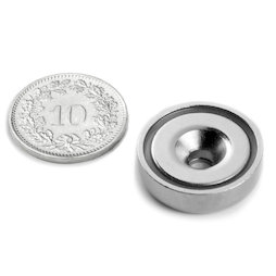 CSN-20, Topfmagnet mit Senkbohrung, Ø 20 mm, Haftkraft ca. 9 kg
