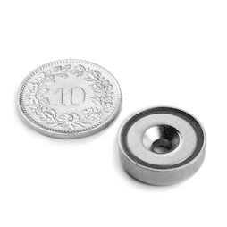 Topfmagnet mit Senkbohrung