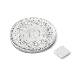 Q-05-05-01-HN, Blokmagneet 5 x 5 x 1 mm, neodymium, 44H, vernikkeld