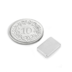 Q-12-08-02-N, Blokmagneet 12 x 8 x 2 mm, neodymium, N50, vernikkeld