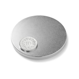 S-60-05-N, Disque magnétique Ø 60 mm, hauteur 5 mm, néodyme, N42, nickelé