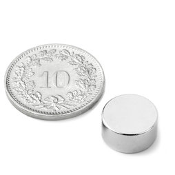 Scheibenmagnet Ø 12 mm, Höhe 6 mm