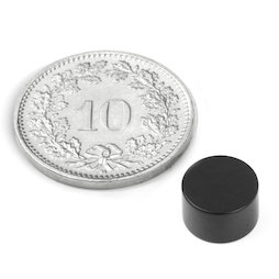 S-08-05-E, Disque magnétique Ø 8 mm, hauteur 5 mm, néodyme, N45, revêtement époxy