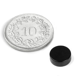 S-08-03-E, Disque magnétique Ø 8 mm, hauteur 3 mm, néodyme, N45, revêtement époxy