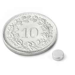 Scheibenmagnet Ø 4 mm, Höhe 1.5 mm