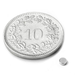 Disque magnétique Ø 2.5 mm, hauteur 1 mm