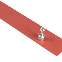 MB-18/red, Magneetstrip zelfklevend rood 50 cm, zelfklevende hechtondergrond voor magneten, van metaal
