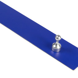 MB-18/blue, Magneetlijst zelfklevend 50 cm, zelfklevende hechtondergrond voor magneten, van metaal, blauw