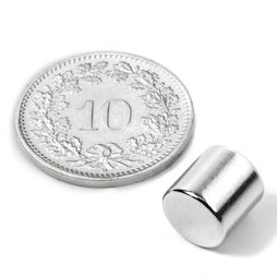 S-08-08-N, Disque magnétique Ø 8 mm, hauteur 8 mm, néodyme, N45, nickelé