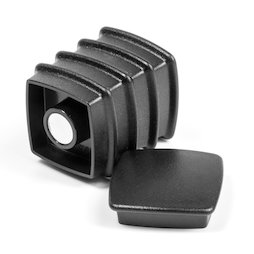 BX-SQ30/black, Boston Xtra viereckig, Set mit 5 Büromagneten Neodym, viereckig, schwarz