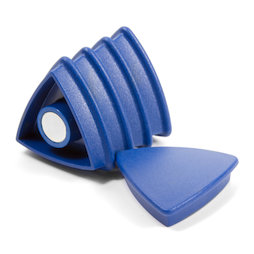 BX-TR30/blue, Boston Xtra dreieckig, Set mit 5 Büromagneten Neodym, dreieckig, blau