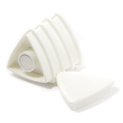 BX-TR30/white, Boston Xtra dreieckig, Set mit 5 Büromagneten Neodym, dreieckig, weiss
