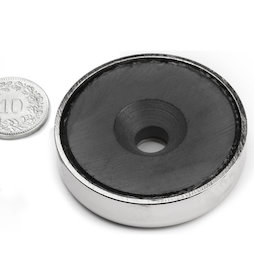 CSF-48, Ferriet potmagneet, met verzonken gat, Ø 48 mm