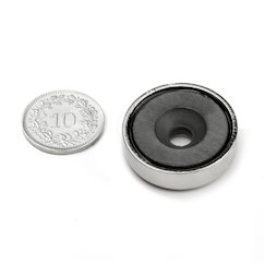 CSF-25, Ferriet potmagneet, met verzonken gat, Ø 25 mm