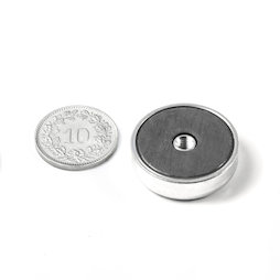ITF-25, Topfmagnet Ferrit mit Innengewinde M4, Ø 25 mm