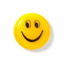 LIV-117, Smiley 'Girl', plastifiziert, gelb